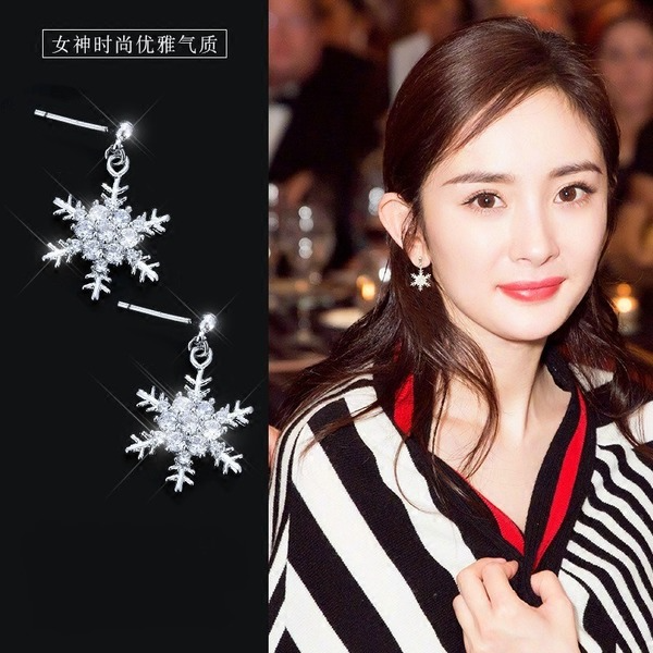 Bulk Jewelry Wholesale gold alloy snowflake earrings JDC-ES-RL181 Wholesale factory from China YIWU China