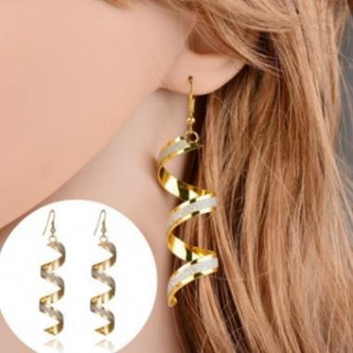 Bulk Jewelry Wholesale gold alloy spiral frosted Earrings JDC-ES-RL142 Wholesale factory from China YIWU China