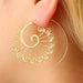 Wholesale gold alloy spiral gear earrings JDC-ES-C074 Earrings JoyasDeChina gold Wholesale Jewelry JoyasDeChina Joyas De China