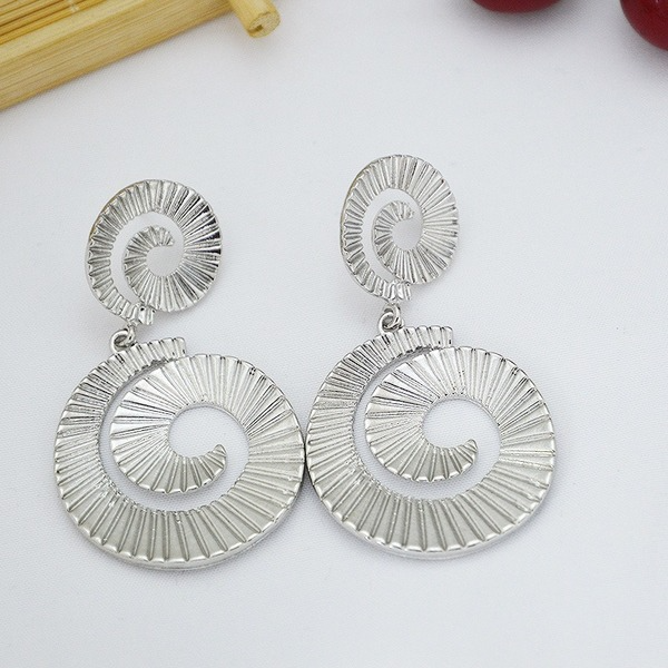 Bulk Jewelry Wholesale gold alloy spiral tassel asymmetric Earrings JDC-ES-bq142 Wholesale factory from China YIWU China