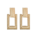 Bulk Jewelry Wholesale gold alloy square bump alloy Earrings JDC-ES-bq021 Wholesale factory from China YIWU China