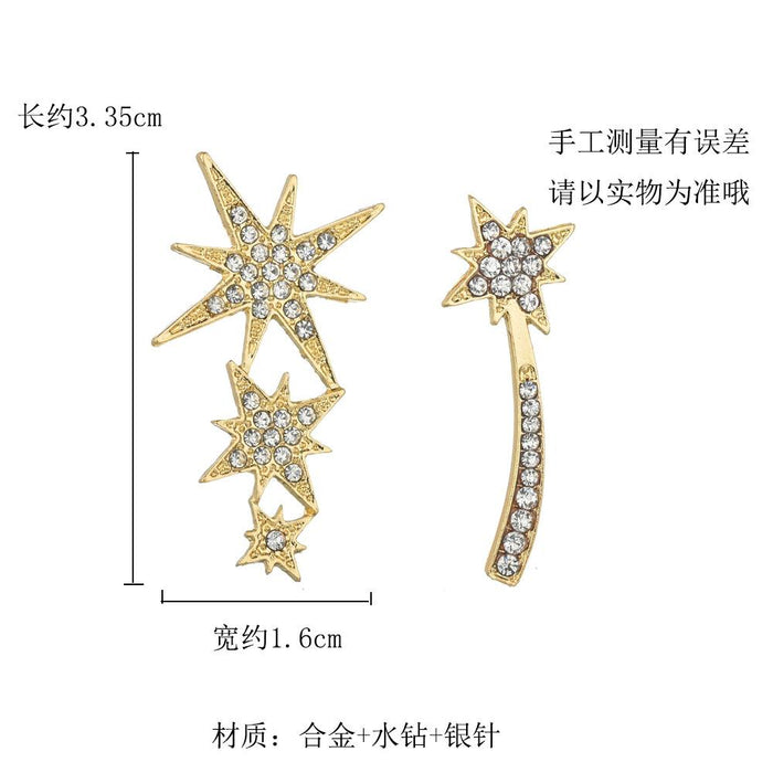 Bulk Jewelry Wholesale gold alloy star asymmetric Earrings JDC-ES-bq039 Wholesale factory from China YIWU China