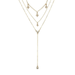 Bulk Jewelry Wholesale gold alloy star diamond collarbone chain three-layer necklace JDC-NE-C011 Wholesale factory from China YIWU China