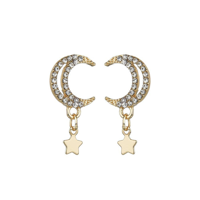 Bulk Jewelry Wholesale gold alloy star moon Earrings JDC-ES-bq113 Wholesale factory from China YIWU China