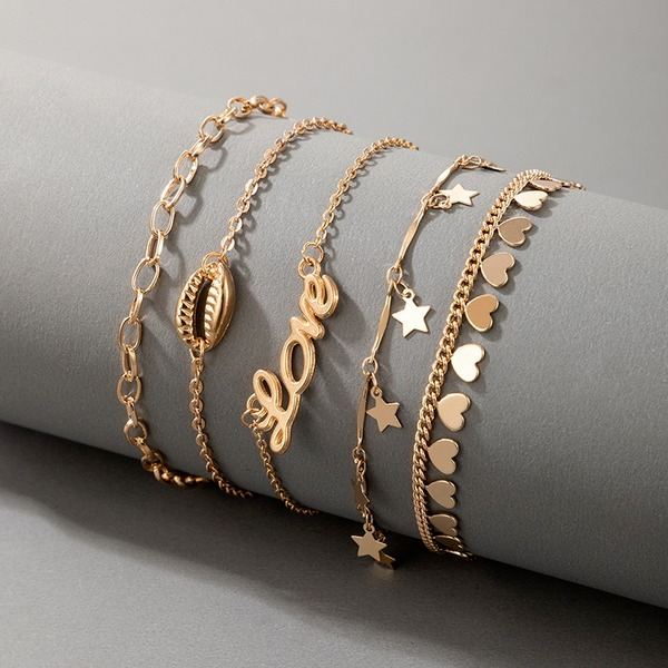 Bulk Jewelry Wholesale gold alloy star tassel bracelet JDC-BT-C031 Wholesale factory from China YIWU China