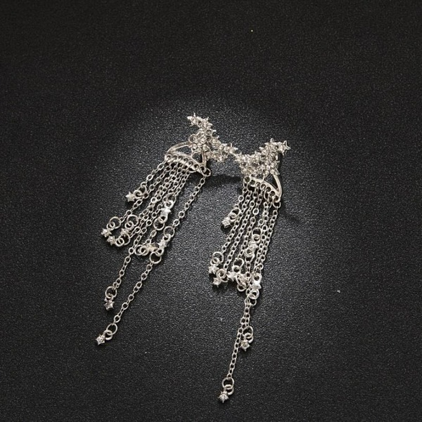 Bulk Jewelry Wholesale gold alloy star tassel earrings JDC-ES-RL050 Wholesale factory from China YIWU China