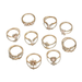 Bulk Jewelry Wholesale gold alloy star water drop diamond ring 10 sets JDC-RS-C143 Wholesale factory from China YIWU China