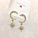Bulk Jewelry Wholesale gold alloy stars and moons full diamond earrings JDC-ES-RL089 Wholesale factory from China YIWU China