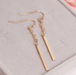 Bulk Jewelry Wholesale gold alloy straight chain earrings JDC-ES-RL053 Wholesale factory from China YIWU China