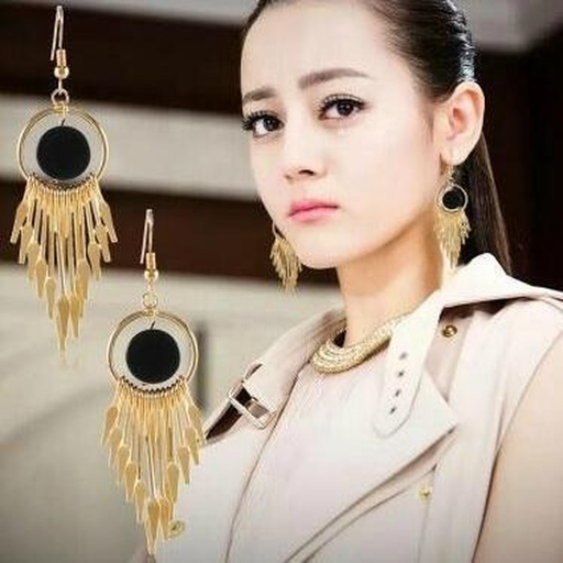 Bulk Jewelry Wholesale gold alloy tassel earrings JDC-ES-RL189 Wholesale factory from China YIWU China