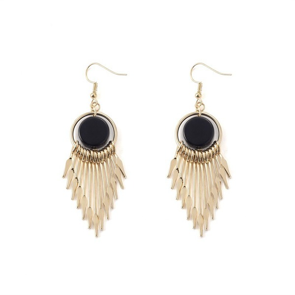Bulk Jewelry Wholesale gold alloy tassel geometric Earrings JDC-ES-D431 Wholesale factory from China YIWU China
