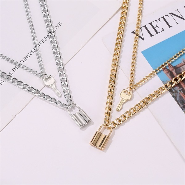 Bulk Jewelry Wholesale gold alloy thick chain double necklace JDC-NE-D627 Wholesale factory from China YIWU China