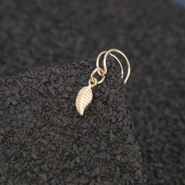 Bulk Jewelry Wholesale gold alloy three color small Leaf Earrings JDC-ES-bq041 Wholesale factory from China YIWU China