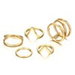 Bulk Jewelry Wholesale gold alloy three-layer spiral v-shaped five-piece ring JDC-RS-C128 Wholesale factory from China YIWU China