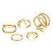 Bulk Jewelry Wholesale gold alloy three-layer spiral v-shaped five-piece ring JDC-RS-C128 Wholesale factory from China YIWU China