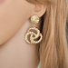 Bulk Jewelry Wholesale gold alloy three-ring twisted hemp round Earrings JDC-ES-bq181 Wholesale factory from China YIWU China