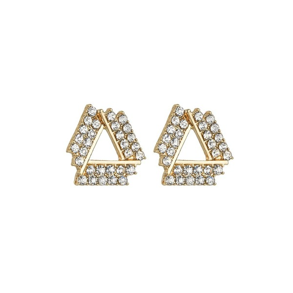 Bulk Jewelry Wholesale gold alloy Triangle Earrings JDC-ES-bq098 Wholesale factory from China YIWU China
