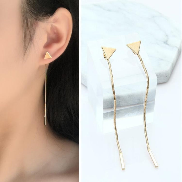 Bulk Jewelry Wholesale gold alloy Triangle Earrings JDC-ES-RL021 Wholesale factory from China YIWU China