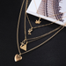 Bulk Jewelry Wholesale gold alloy triangle love lightning villain multilayer Necklace JDC-NE-C083 Wholesale factory from China YIWU China
