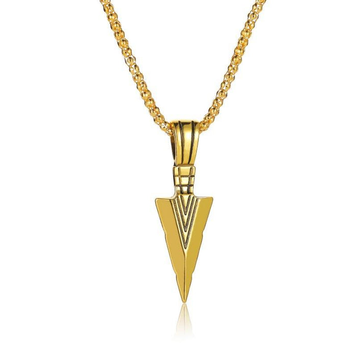 Bulk Jewelry Wholesale gold alloy triangle necklace JDC-NE-A303 Wholesale factory from China YIWU China