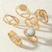 Bulk Jewelry Wholesale gold alloy Turquoise Ring  JDC-RS-e068 Wholesale factory from China YIWU China