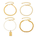 Bulk Jewelry Wholesale gold alloy twist chain portrait pendant bracelet JDC-BT-D529 Wholesale factory from China YIWU China