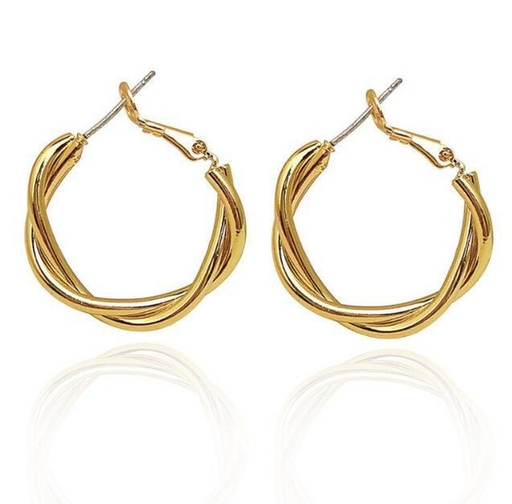 Bulk Jewelry Wholesale gold alloy twist Earrings JDC-ES-sf009 Wholesale factory from China YIWU China