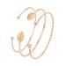 Bulk Jewelry Wholesale gold alloy twist leaf opening bracelet JDC-BT-D494 Wholesale factory from China YIWU China