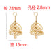 Bulk Jewelry Wholesale gold alloy twisting line flower charms JDC-CS-ZX010 Wholesale factory from China YIWU China