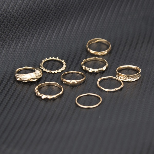 Bulk Jewelry Wholesale gold alloy twists irregular geometric rings  JDC-RS-e028 Wholesale factory from China YIWU China