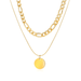 Wholesale Gold Alloy Two Layer Necklace JDC-NE-F607 Necklaces 韩之尚 Wholesale Jewelry JoyasDeChina Joyas De China