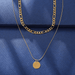 Wholesale Gold Alloy Two Layer Necklace JDC-NE-F607 Necklaces 韩之尚 Wholesale Jewelry JoyasDeChina Joyas De China