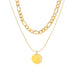 Wholesale Gold Alloy Two Layer Necklace JDC-NE-F607 Necklaces 韩之尚 gold Wholesale Jewelry JoyasDeChina Joyas De China
