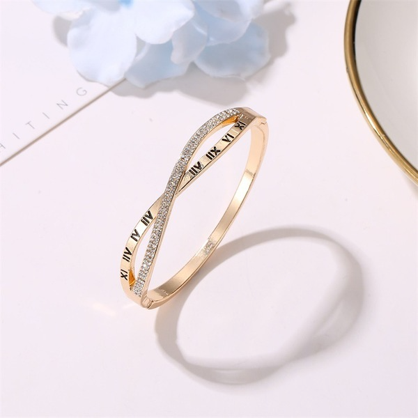 Bulk Jewelry Wholesale gold alloy water drill cross bracelet JDC-BT-D458 Wholesale factory from China YIWU China