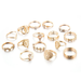 Bulk Jewelry Wholesale gold alloy water drop geometric female joint tail ring set ring JDC-RS-C058 Wholesale factory from China YIWU China