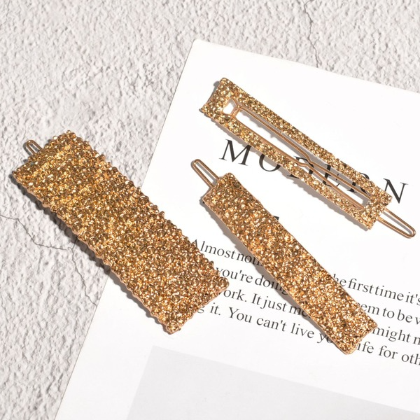 Bulk Jewelry Wholesale gold alloy word hair clip JDC-HC-K055 Wholesale factory from China YIWU China