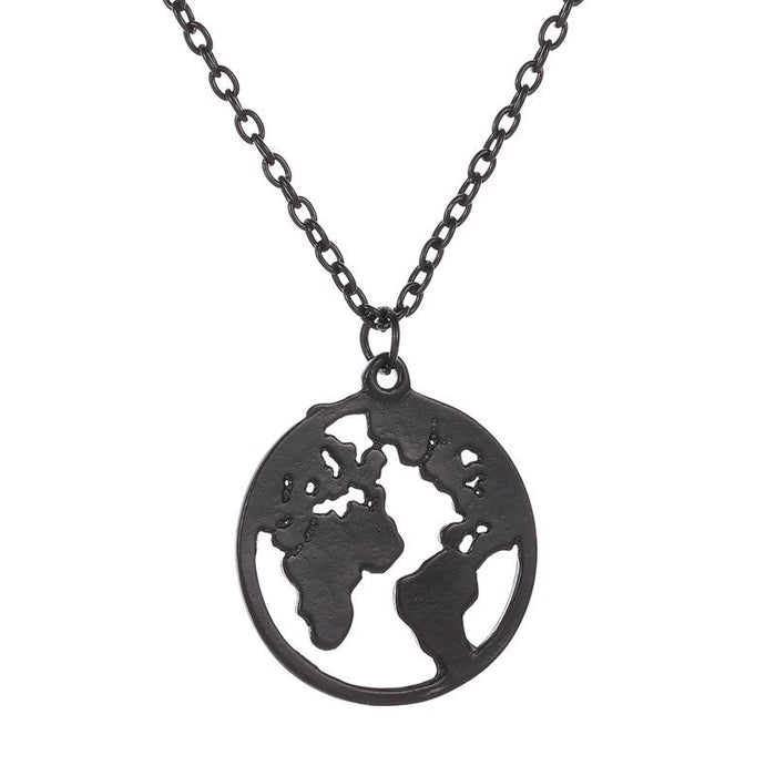 Bulk Jewelry Wholesale gold alloy world map necklace JDC-NE-A327 Wholesale factory from China YIWU China