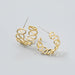 Wholesale gold alloy woven C-shaped earrings JDC-ES-CL003 Earrings JoyasDeChina gold Wholesale Jewelry JoyasDeChina Joyas De China