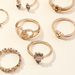 Bulk Jewelry Wholesale gold alloy zircon love hollow ring JDC-RS-e091 Wholesale factory from China YIWU China