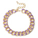 Wholesale gold aluminum chain necklace JDC-NE-KunJ152 Necklaces JoyasDeChina Section II Purple Thick Chain 3216 Wholesale Jewelry JoyasDeChina Joyas De China