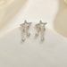 Bulk Jewelry Wholesale gold and silver alloy pentagonal zircon Earrings JDC-ES-bq056 Wholesale factory from China YIWU China