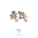Wholesale Gold Brass Asymmetric Lava Highlight Pearl Hollow Stud Earrings JDC-ES-YWLY050 Earrings 丽轶 earrings Wholesale Jewelry JoyasDeChina Joyas De China