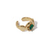 Wholesale Gold Brass Emerald Zircon Inlaid Ear Clip Without Piercing JDC-ES-YWLY046 Earrings 丽轶 golden Wholesale Jewelry JoyasDeChina Joyas De China