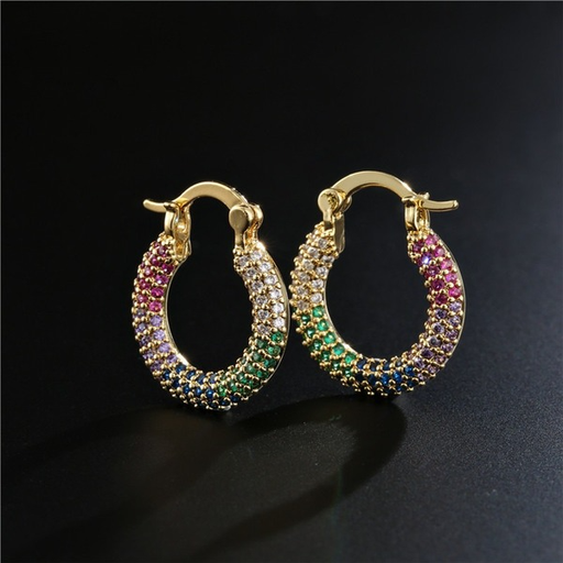 Bulk Jewelry Wholesale gold bronze AAA Zircon Earrings JDC-ES-ag111 Wholesale factory from China YIWU China
