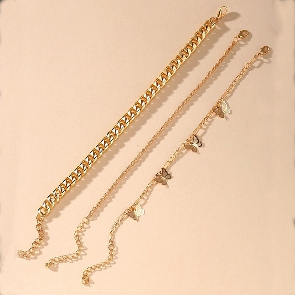 Bulk Jewelry Wholesale gold butterfly chain multi-layer alloy Anklet JDC-AS-F402 Wholesale factory from China YIWU China