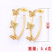 Wholesale gold butterfly style copper fashion Earrings JDC-ES-WN033 Earrings 薇妮 Wholesale Jewelry JoyasDeChina Joyas De China