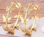 Wholesale gold butterfly style copper fashion Earrings JDC-ES-WN033 Earrings 薇妮 Wholesale Jewelry JoyasDeChina Joyas De China