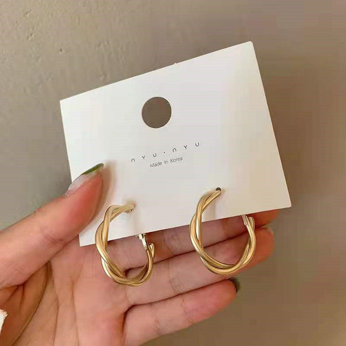 Wholesale Gold Color Alloy Earrings JDC-ES-WN016 Earrings 薇妮 gold Wholesale Jewelry JoyasDeChina Joyas De China