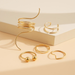 Wholesale gold color alloy rings set 5 piece set JDC-RS-F581 Rings JoyasDeChina Wholesale Jewelry JoyasDeChina Joyas De China