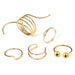 Wholesale gold color alloy rings set 5 piece set JDC-RS-F581 Rings JoyasDeChina 5458801 Wholesale Jewelry JoyasDeChina Joyas De China
